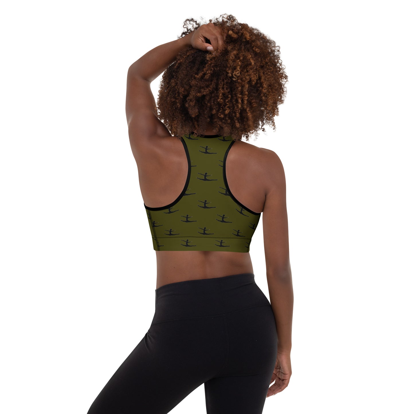 Greco Green Grand Jete Padded Sports Bra