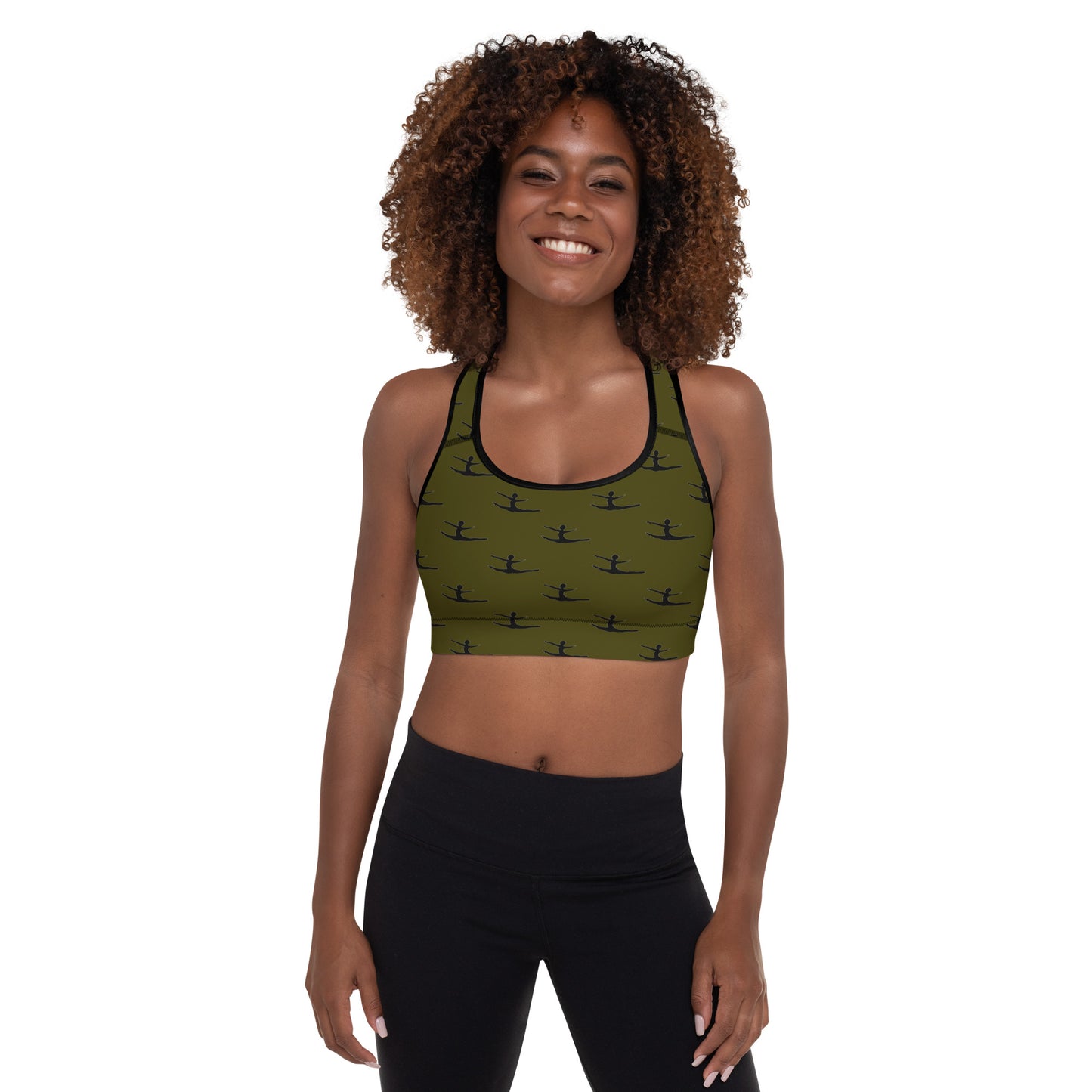 Greco Green Grand Jete Padded Sports Bra