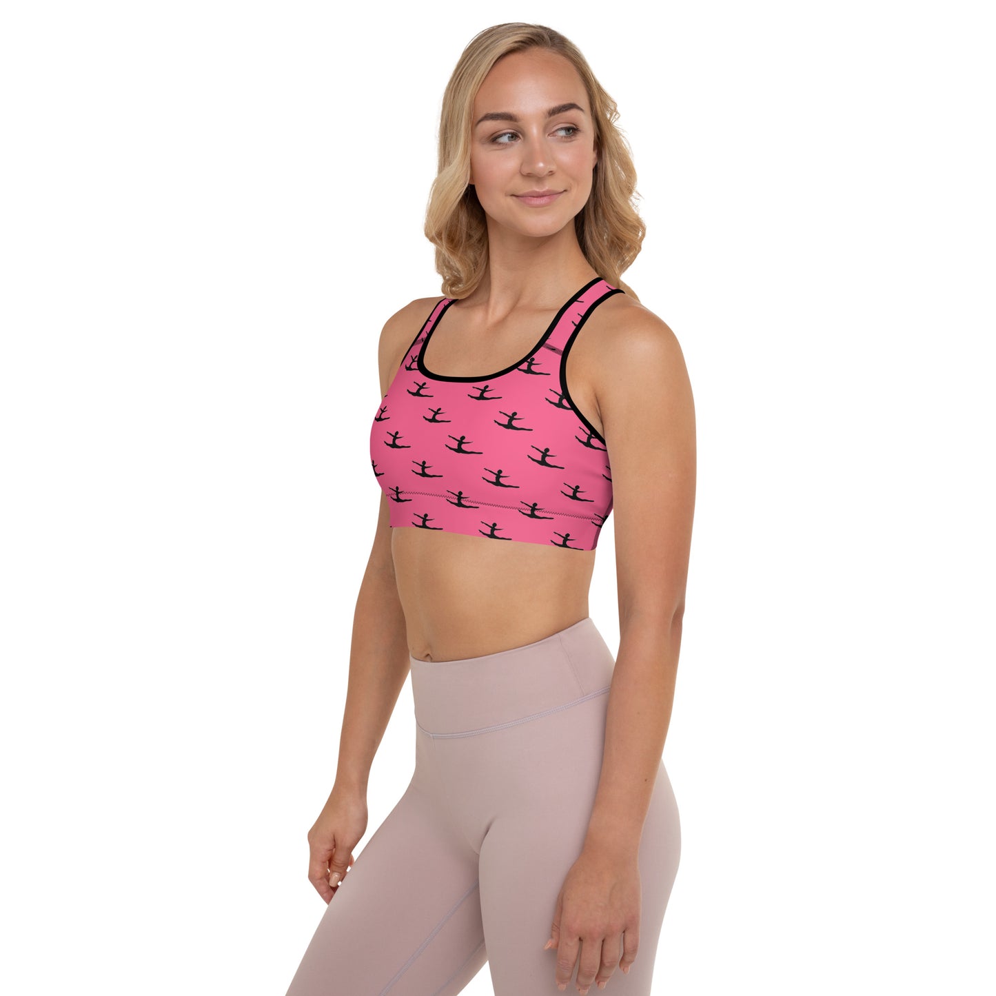 My Hero Pink Grand Jete Padded Sports Bra