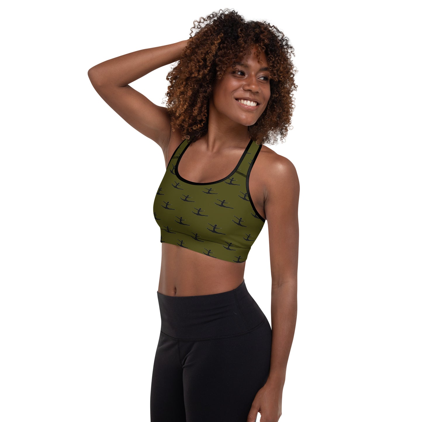 Greco Green Grand Jete Padded Sports Bra