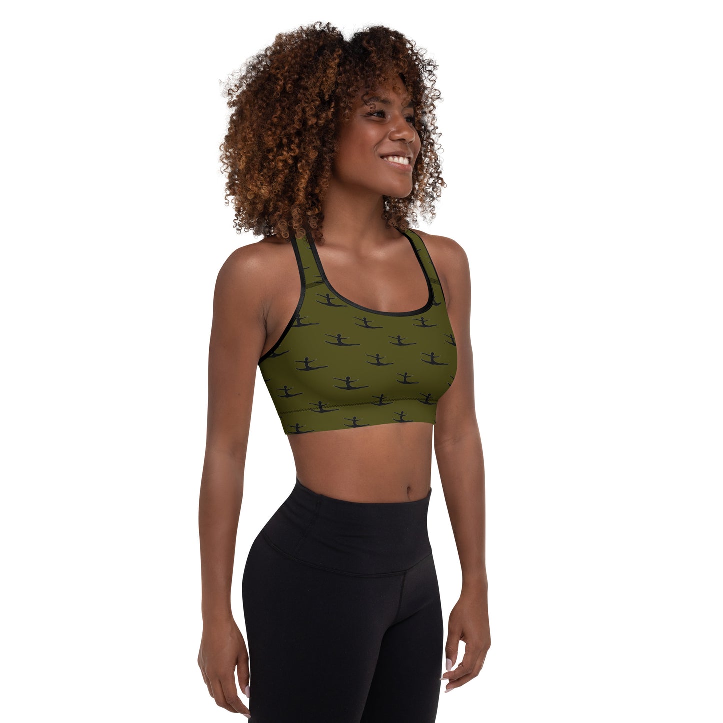 Greco Green Grand Jete Padded Sports Bra