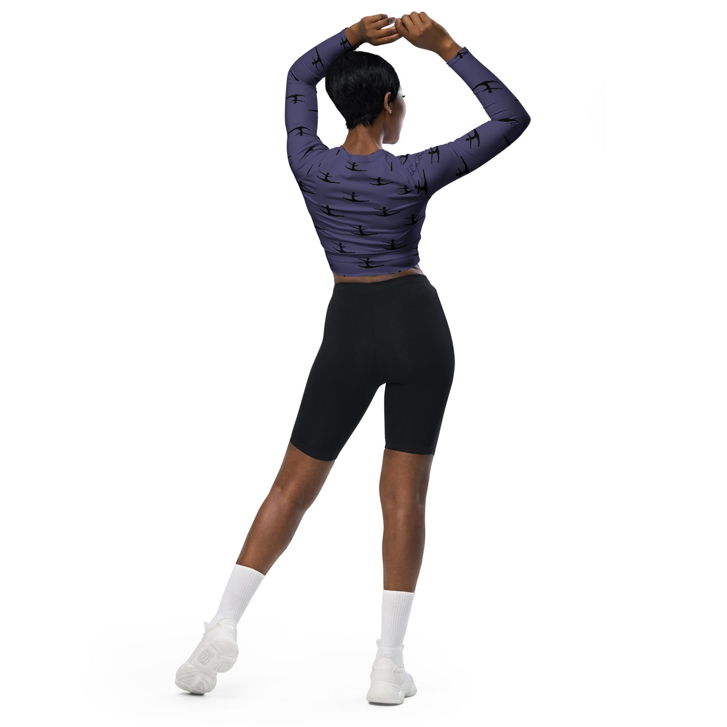 Tuesday's Grand Jete Recycled long-sleeve crop top