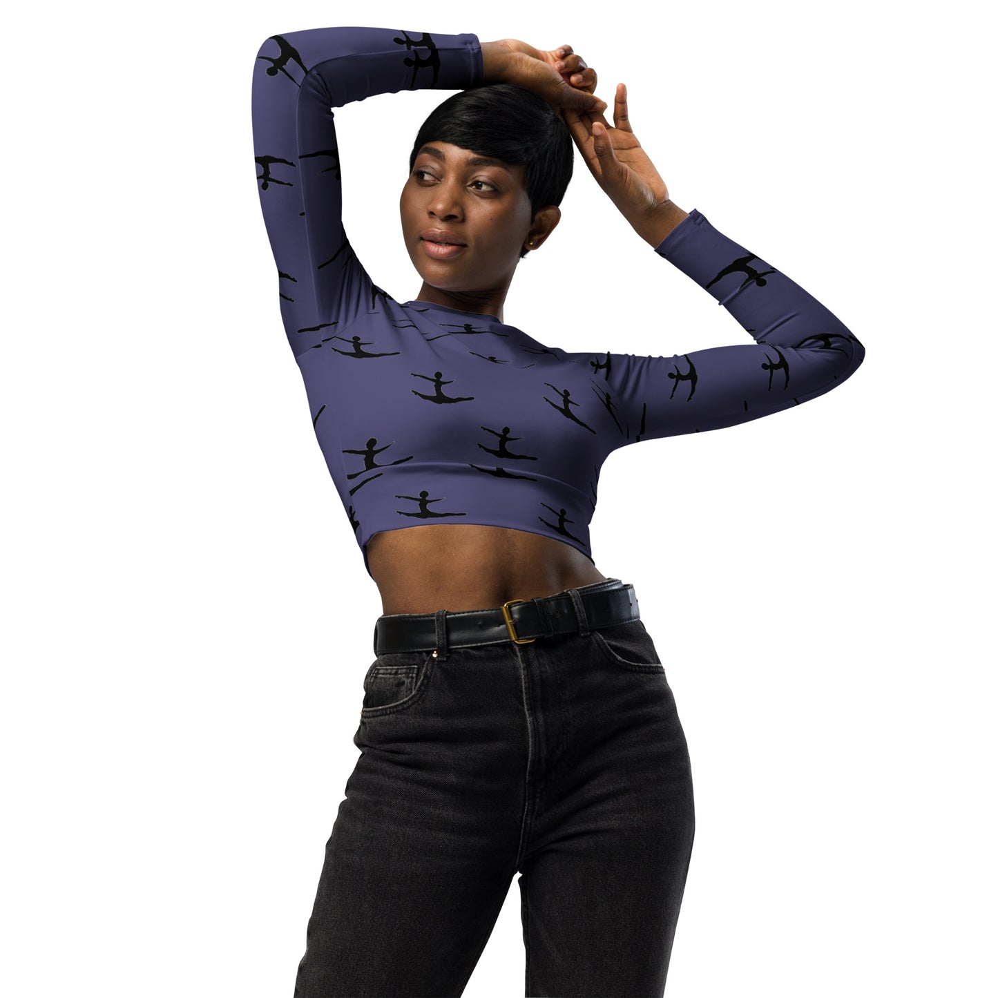 Tuesday's Grand Jete Recycled long-sleeve crop top