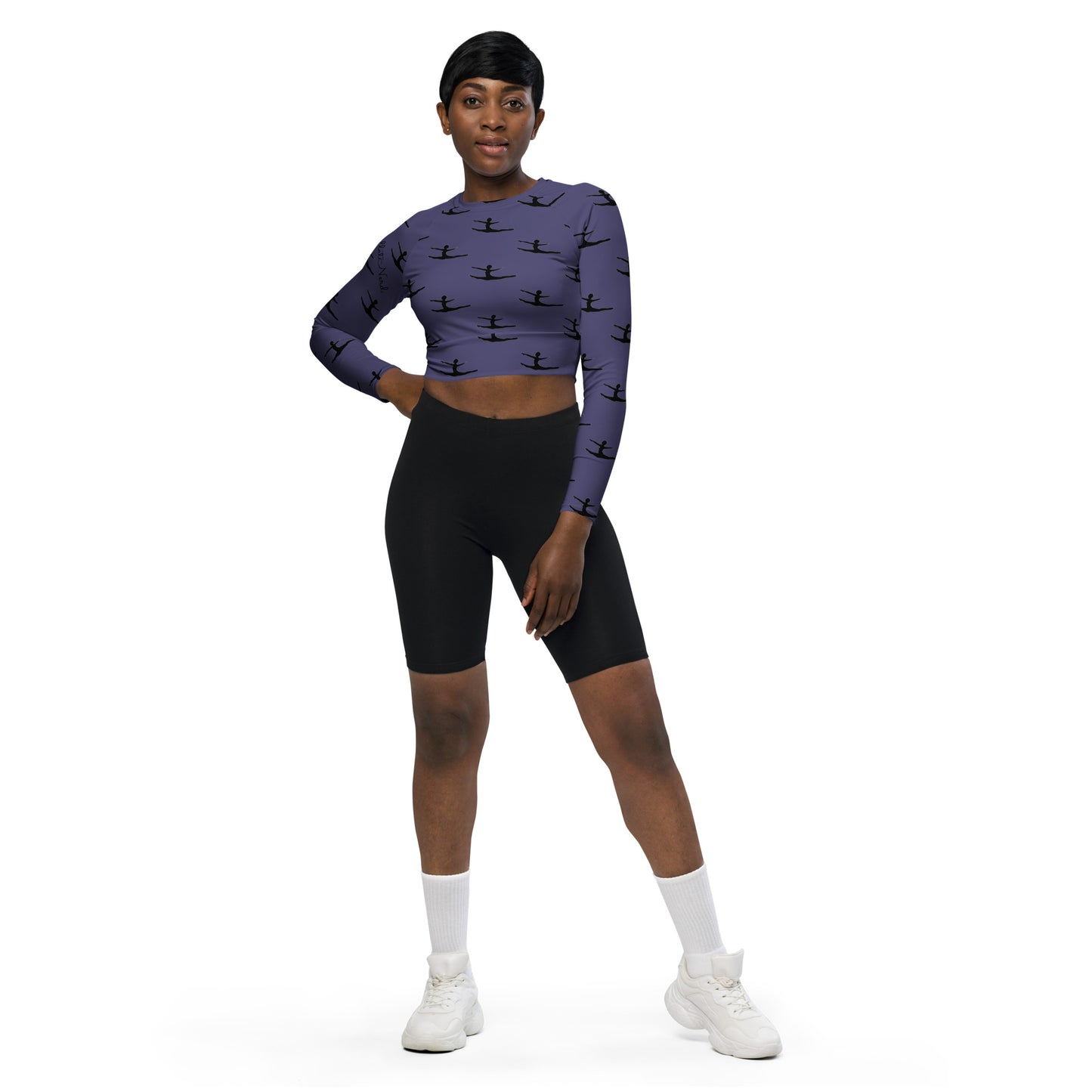 Tuesday's Grand Jete Recycled long-sleeve crop top