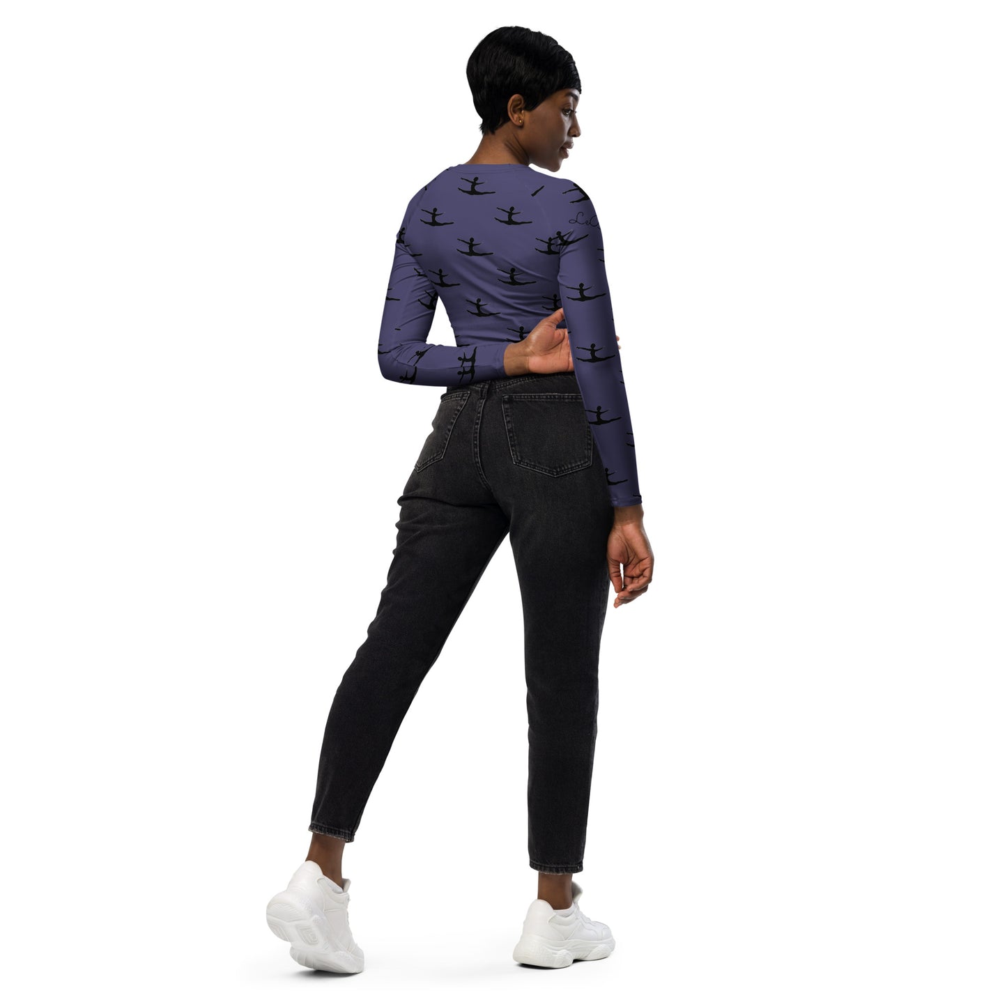 Tuesday's Grand Jete Recycled long-sleeve crop top