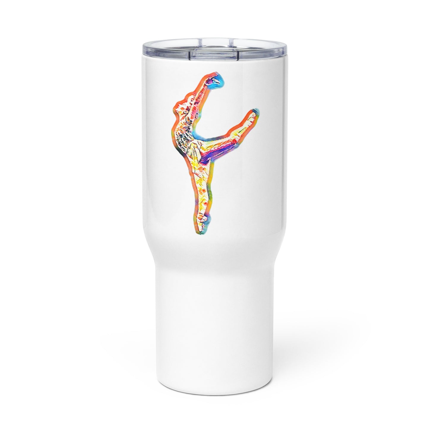 Rainbow Attitude Travel mug with a handle