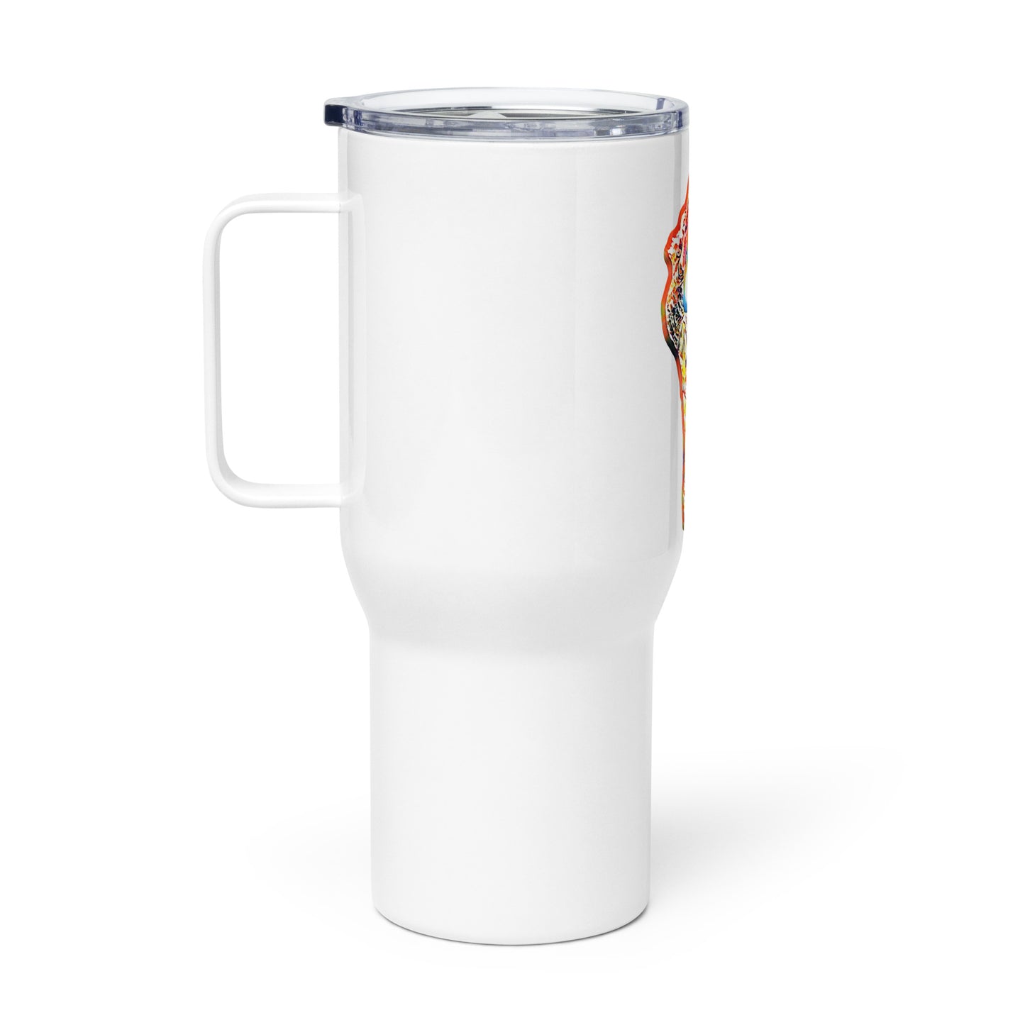 Rainbow Attitude Travel mug with a handle