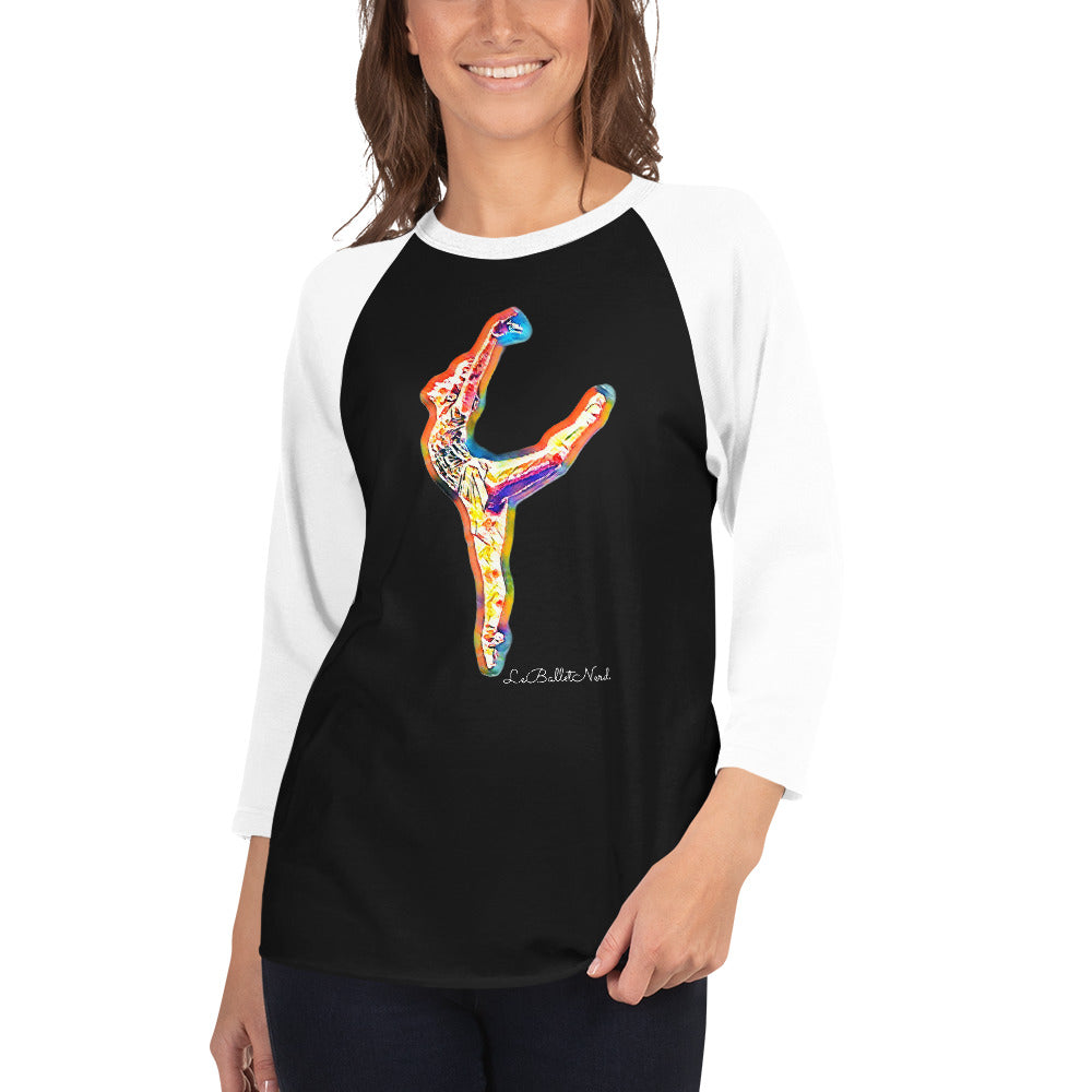 Rainbow Attitude 3/4 sleeve raglan shirt