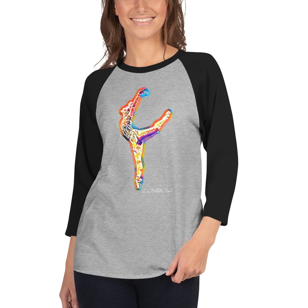 Rainbow Attitude 3/4 sleeve raglan shirt