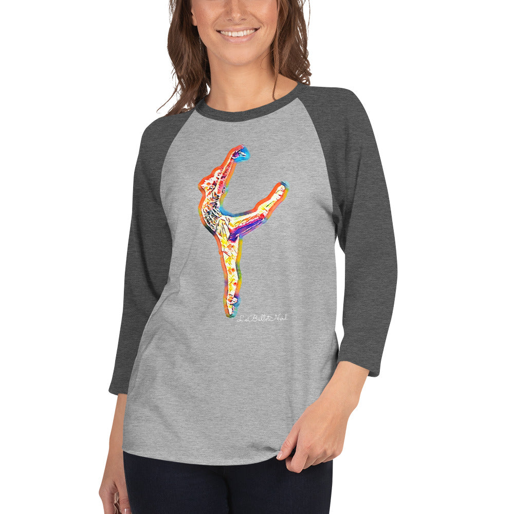 Rainbow Attitude 3/4 sleeve raglan shirt