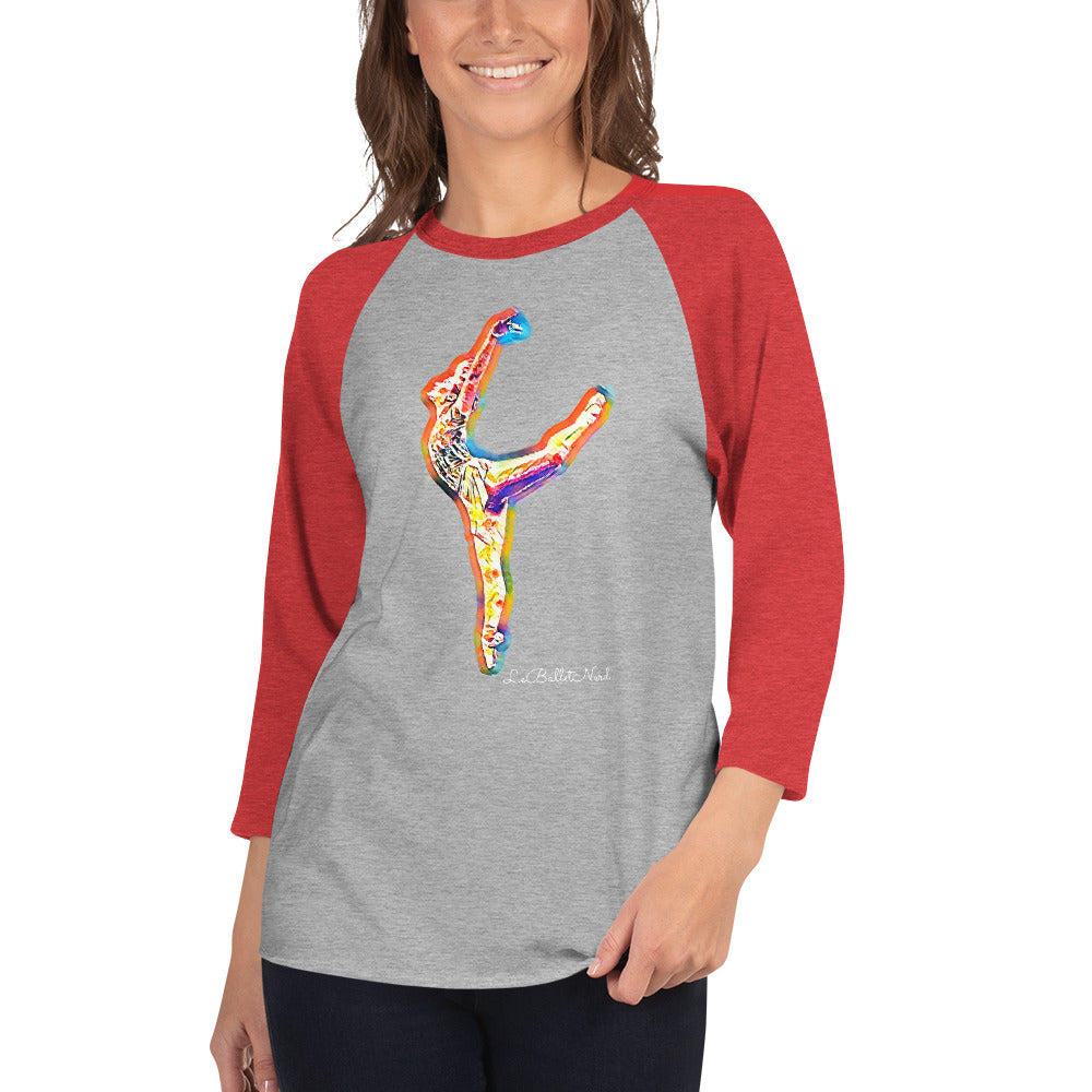 Rainbow Attitude 3/4 sleeve raglan shirt