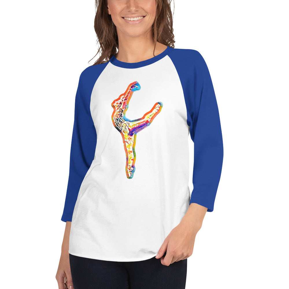 Rainbow Attitude 3/4 sleeve raglan shirt