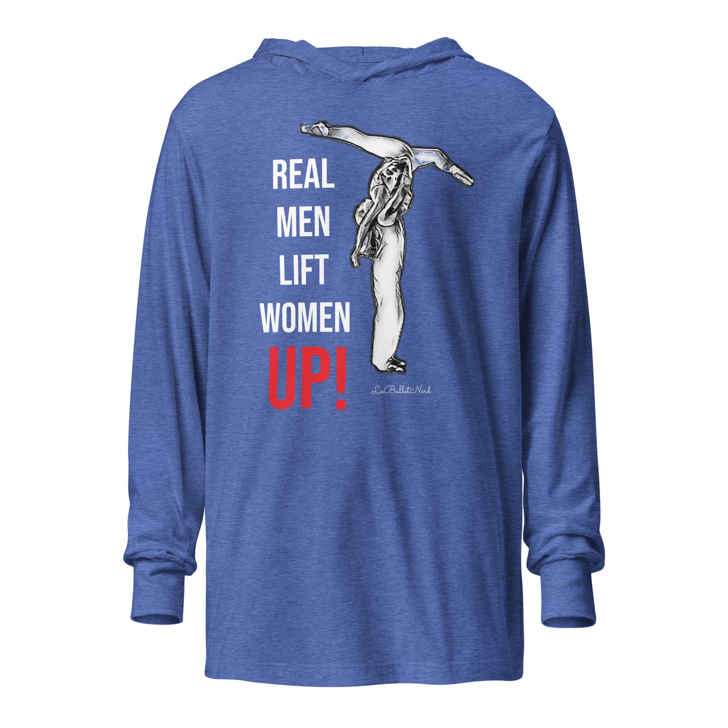 Real Men Hooded long-sleeve tee