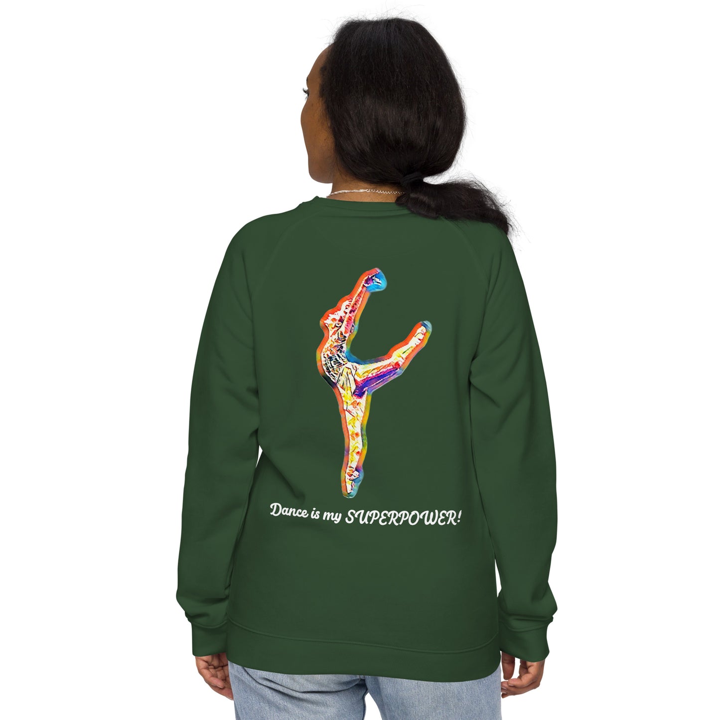 SUPERPOWER Unisex organic raglan sweatshirt