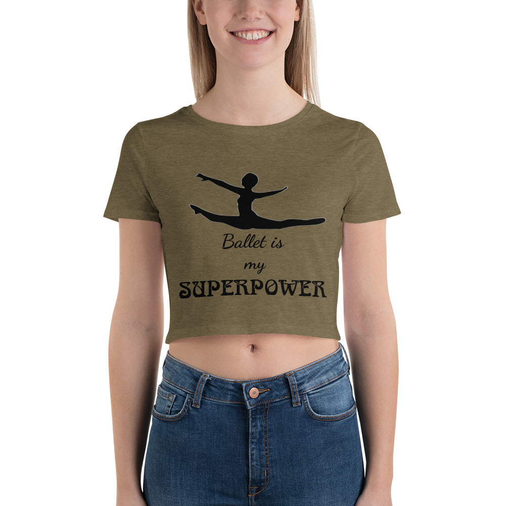 Leaping SUPERPOWER Women’s Crop Tee