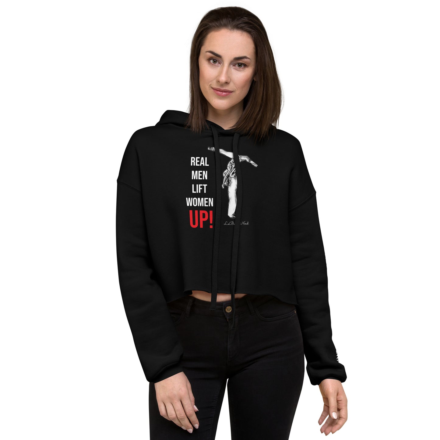 Real Men Crop Hoodie