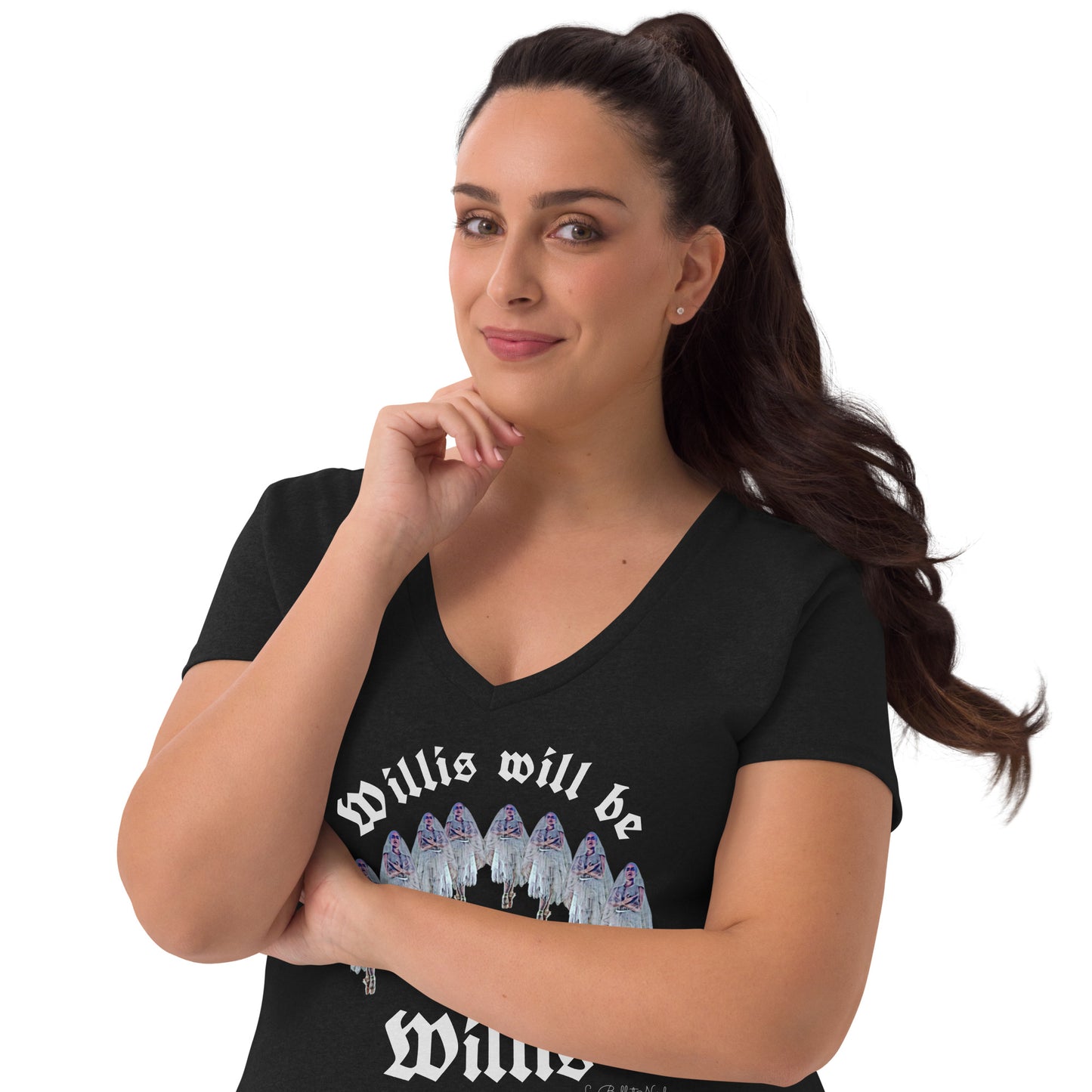 Willis be Willis Women’s recycled v-neck t-shirt