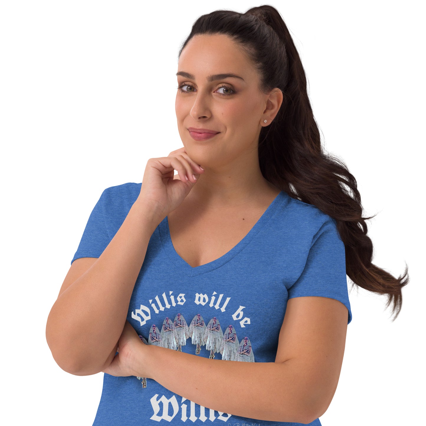 Willis be Willis Women’s recycled v-neck t-shirt