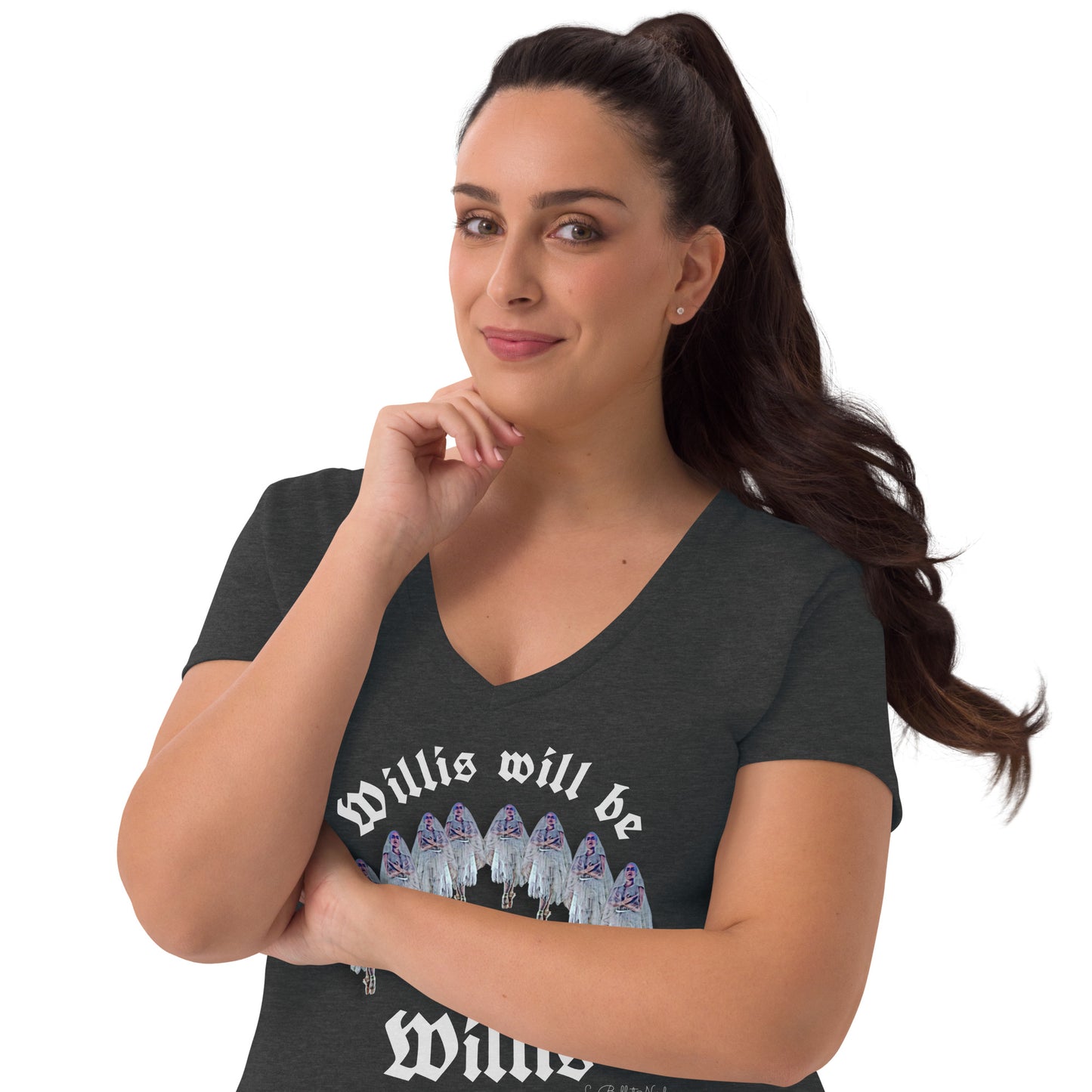 Willis be Willis Women’s recycled v-neck t-shirt