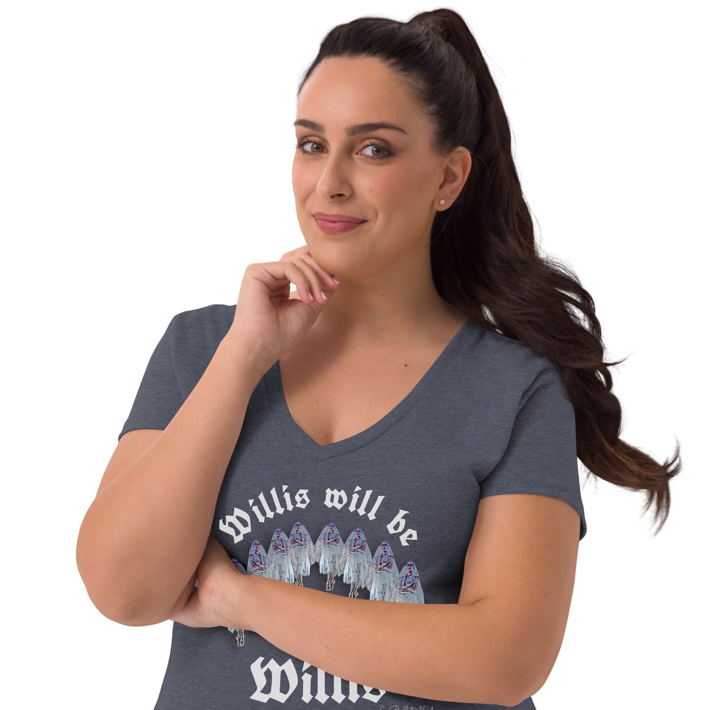 Willis be Willis Women’s recycled v-neck t-shirt